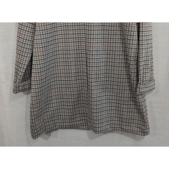 Jules & Leopold Long Blazer Women Size XL Houndstooth Oversized Knit Academia - Picture 13 of 16